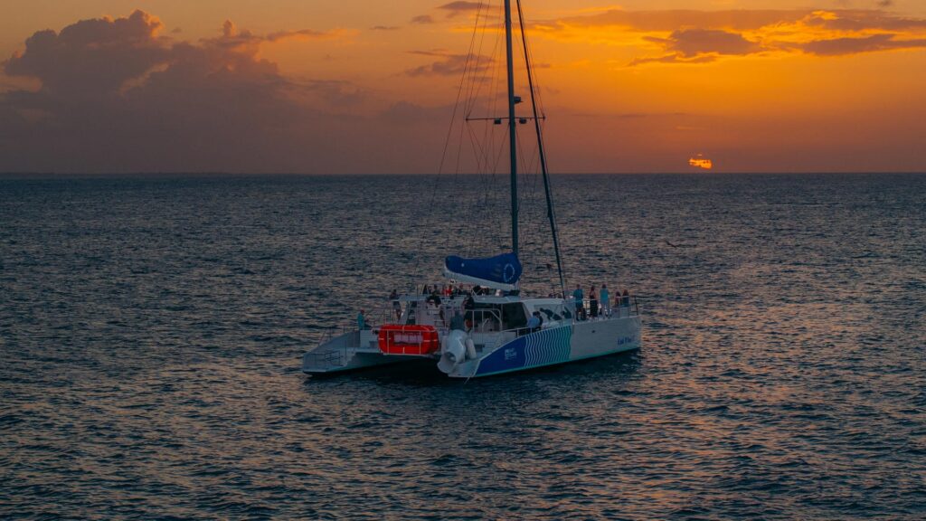 sunset sailing